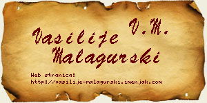Vasilije Malagurski vizit kartica